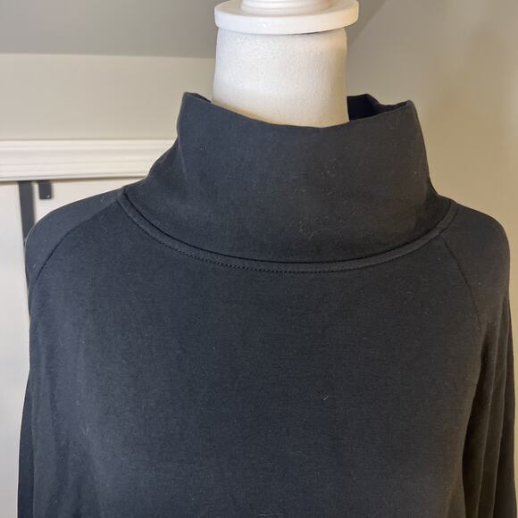 Gap Women's Black Turtleneck Sweatshirt Active Wear Size Large Long Sleeve Top - Picture 2 of 7